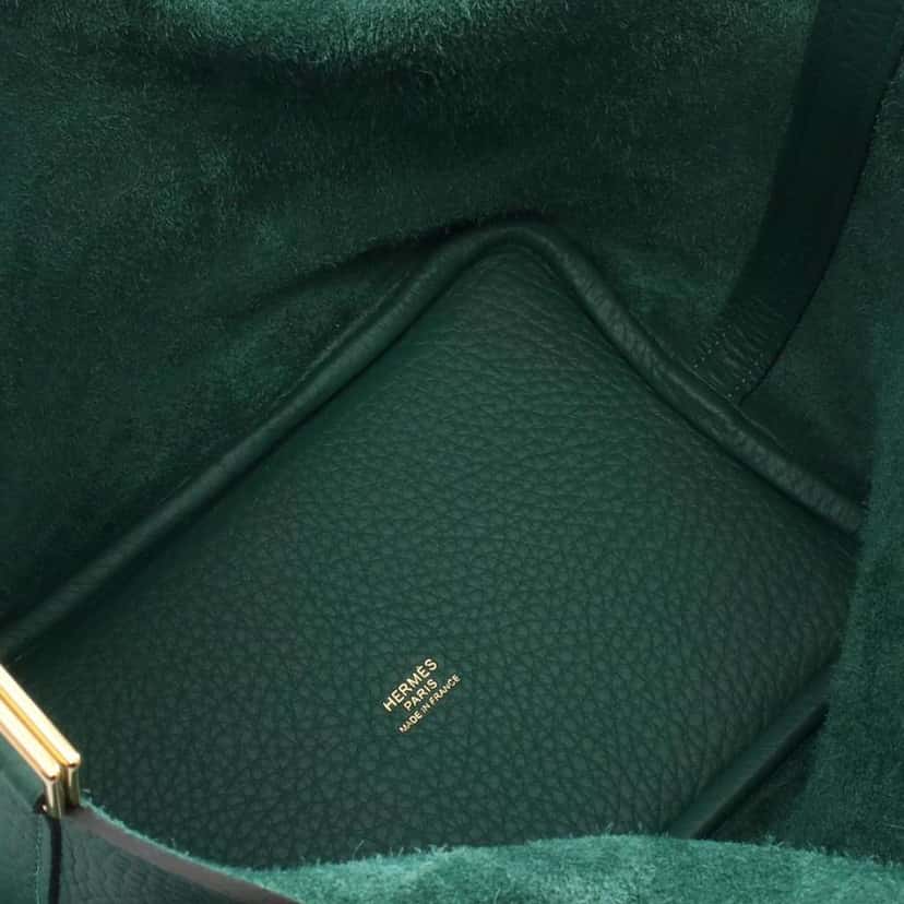 Hermès Clemence Picotin Lock 18 Green Leather Very good condition - Inside View