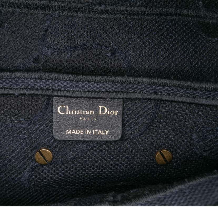 Dior Camouflage Embroidered Canvas Saddle Bag Blue Canvas Good condition - Box View