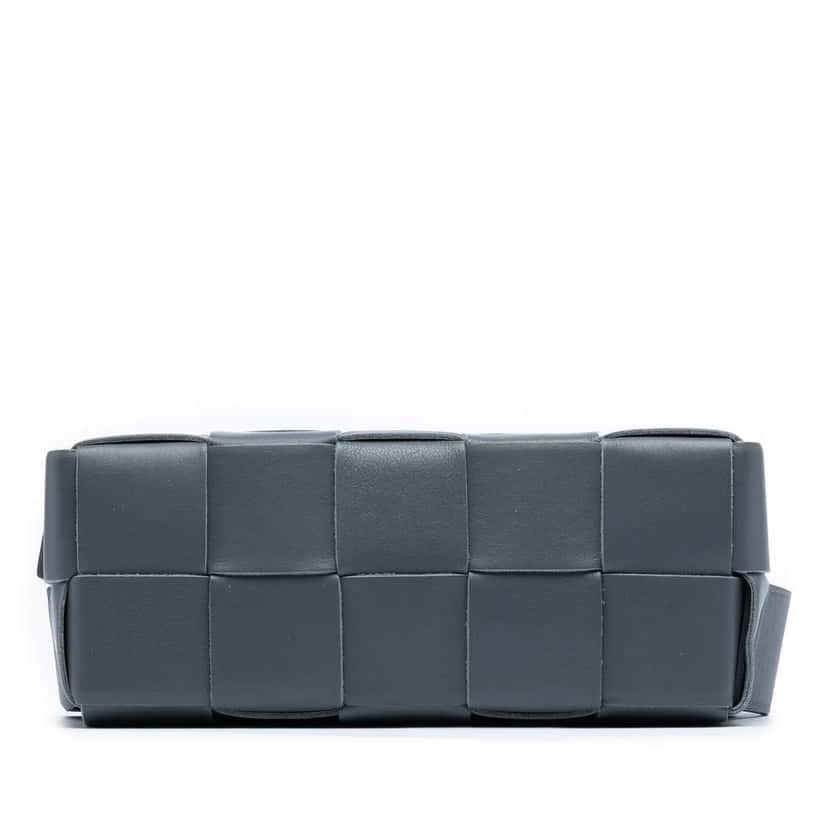 Bottega Veneta Small Lambskin Intrecciato Brick Cassette Grey Leather Good condition - Inside View