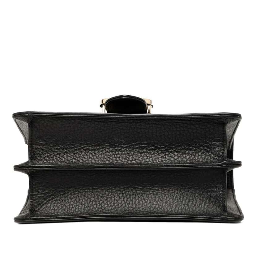Gucci Small Dollar Calfskin Interlocking G Crossbody Black Leather Good condition - Inside View