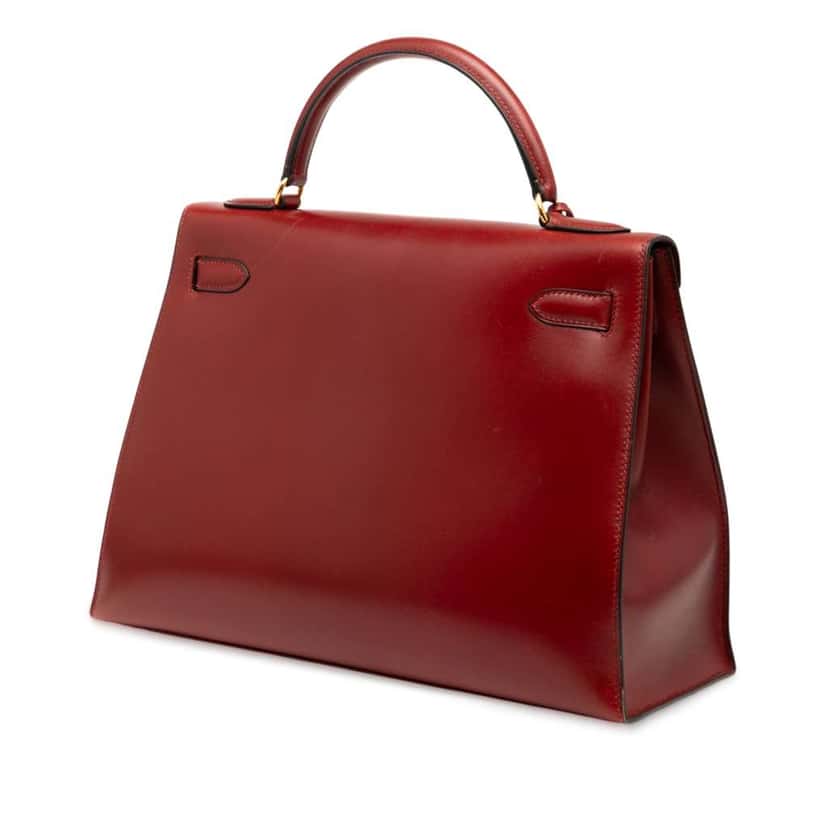 Hermès Box Calf Kelly Retourne 32 Red Leather Good condition - Back View
