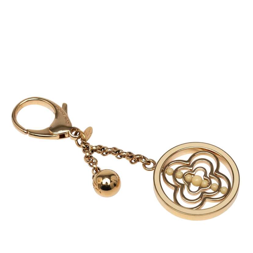 Louis Vuitton Whirly Flower Bag Charm Gold Brass Good condition - Back View