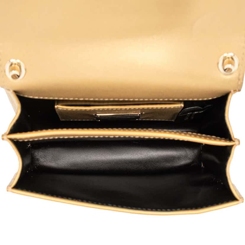 Bvlgari Mini Laser Cut Calfskin Serpenti Forever Diamond Blast Sunshine Crossbody Gold Leather Good condition - Model View