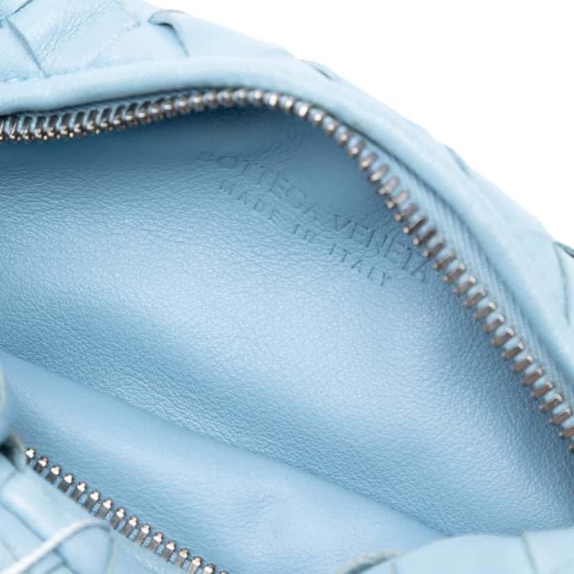 Bottega Veneta Mini Nappa Intrecciato Jodie Blue Leather Good condition - Box View