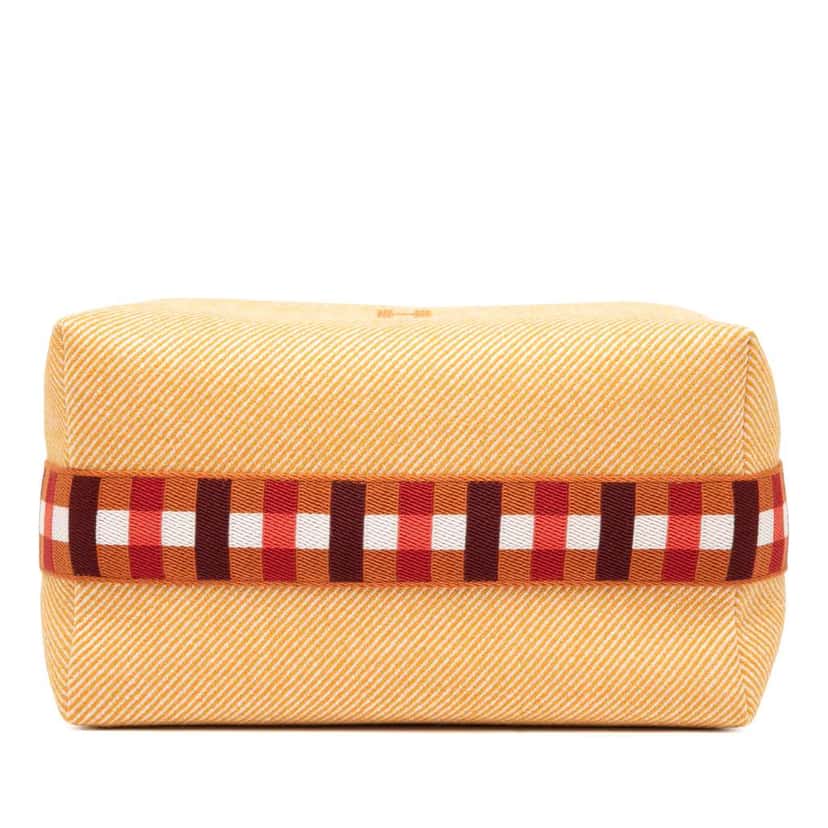Hermès Large Wool Bride A Brac Au Carre Case Orange Wool Good condition - Inside View