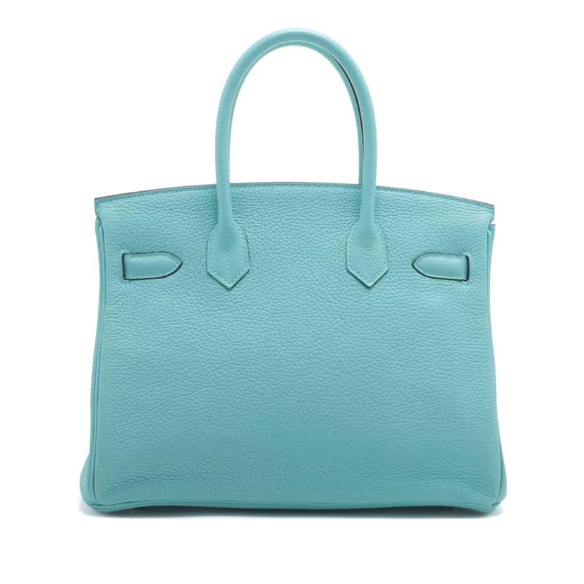 Hermès Togo Birkin Retourne 30 Blue Leather Good condition - Back View