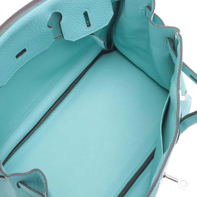 Hermès Togo Birkin Retourne 30 Blue Leather Good condition - Inside View