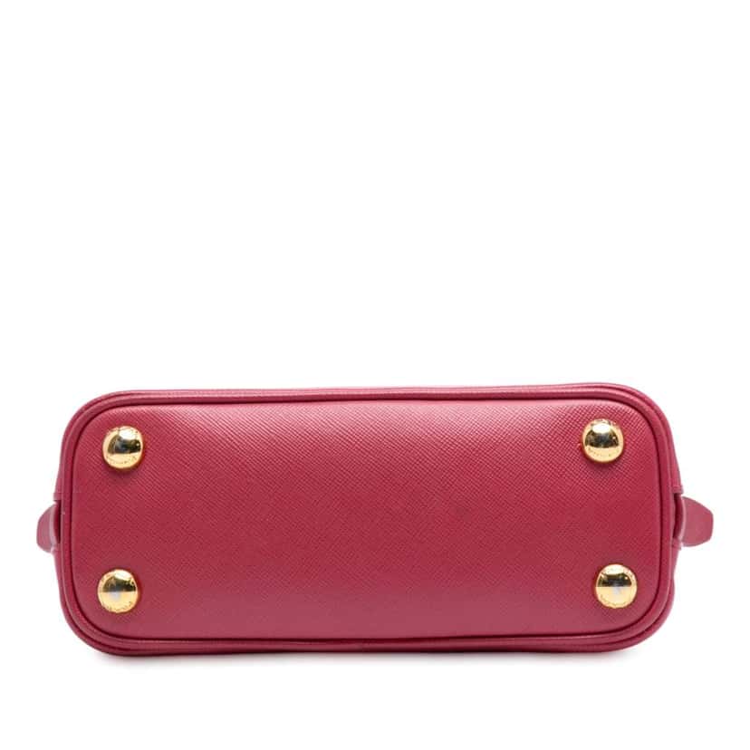 Prada Mini Saffiano Lux Promenade Satchel Pink Leather Good condition - Inside View