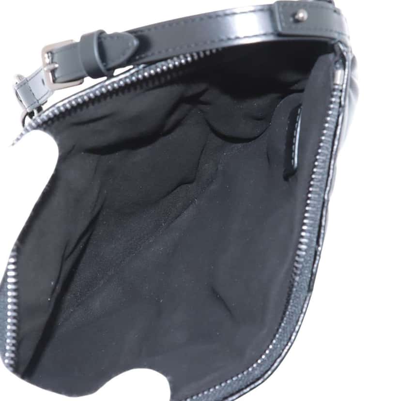 Dior Mini Calfskin Macrocannage Dior Caro Tulip Bag Black Leather Good condition - Inside View