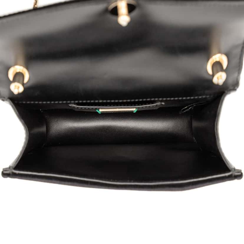 Bvlgari Limited Edition Small Velvet Jewel Embellished Serpenti Forever Crossbody Black Velvet Good condition - Model View