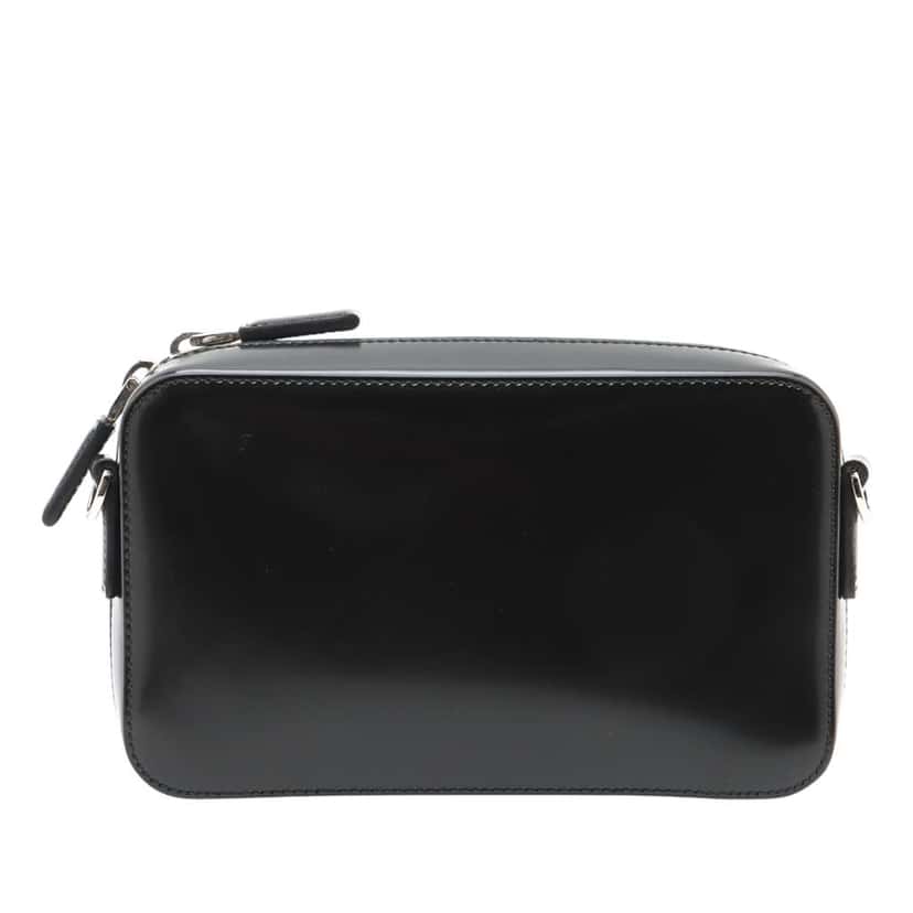 Prada Brushed Leather Brique Crossbody Black Leather Good condition - Back View