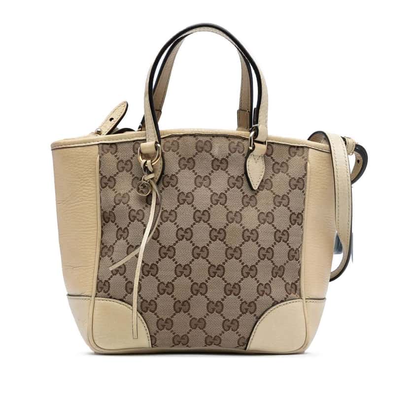 Gucci Small GG Canvas Bree Satchel Brown Canvas Good condition - Front View