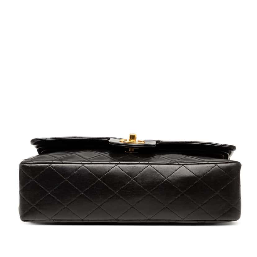 Chanel Medium Classic Lambskin Double Flap Black Leather Good condition - Inside View