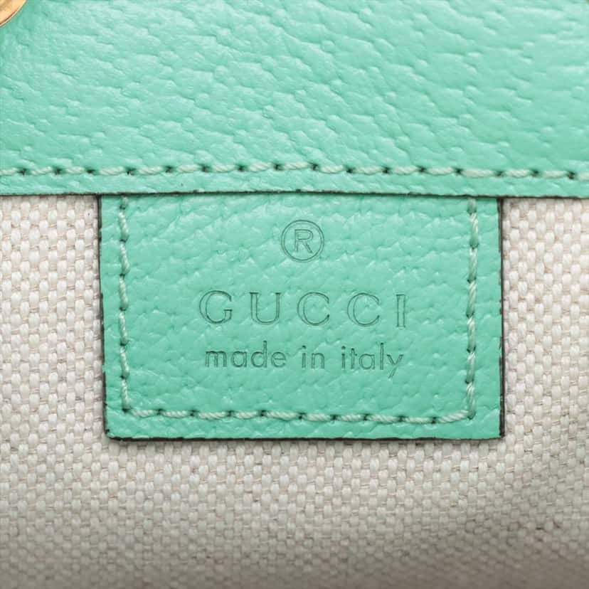 Gucci Mini Leather Ophidia Bucket Bag Green Leather Good condition - Model View