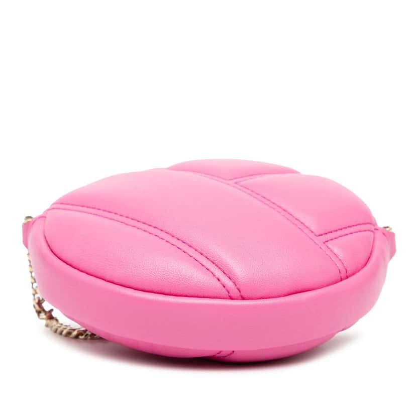 Bvlgari Leather Serpenti Cabochon Round Crossbody Pink Leather Good condition - Inside View