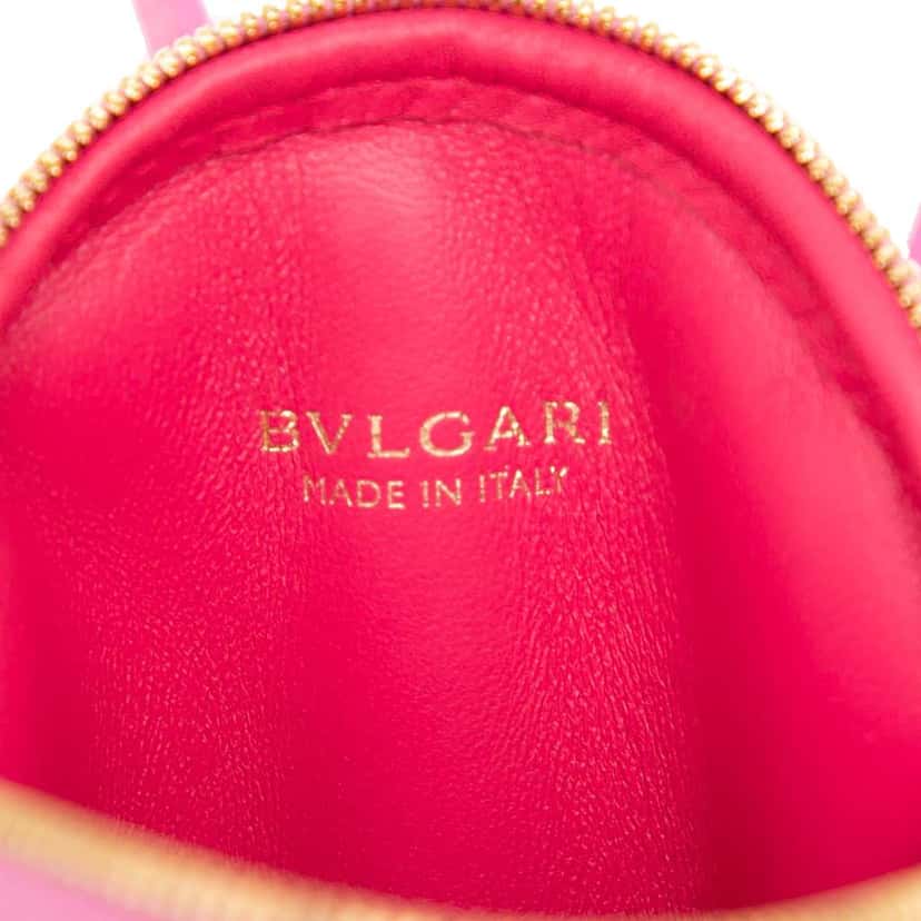 Bvlgari Leather Serpenti Cabochon Round Crossbody Pink Leather Good condition - Box View