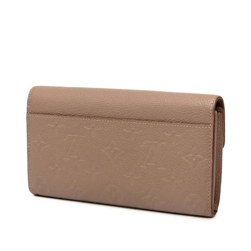 Louis Vuitton Monogram Empreinte Sarah Wallet Brown Leather Good condition - Back View