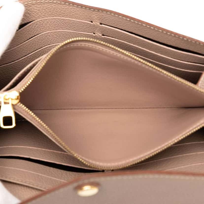 Louis Vuitton Monogram Empreinte Sarah Wallet Brown Leather Good condition - Model View