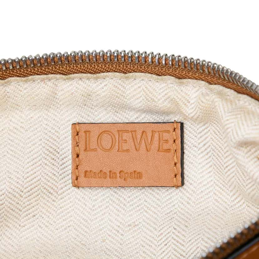 Loewe Small Woven Calfskin Puzzle Satchel White Leather Good condition - Box View