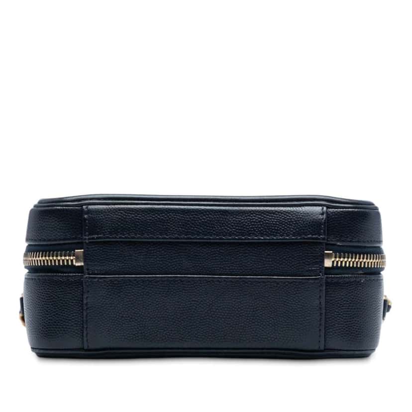 Chanel Small Caviar CC Filigree Vanity Case Blue Leather Good condition - Inside View