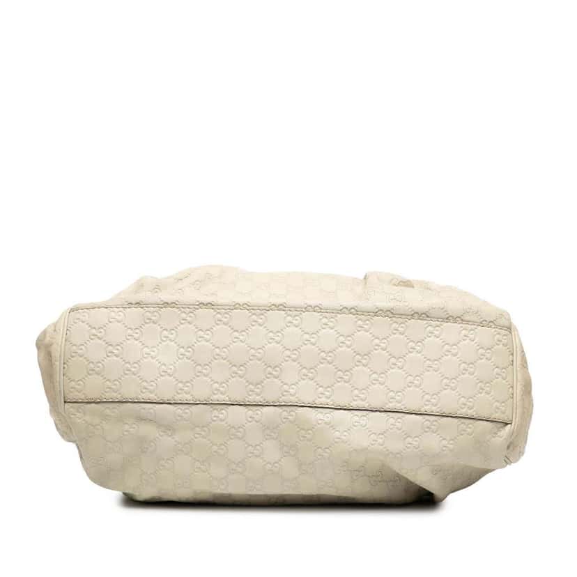 Gucci Large Guccissima Sukey Tote White Leather Good condition - Inside View