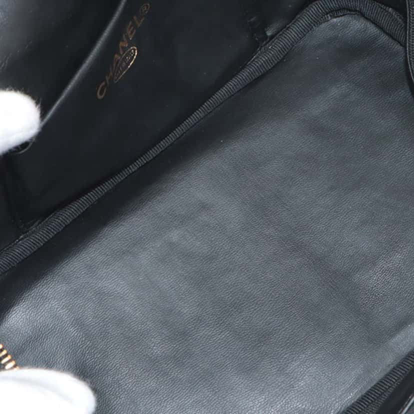 Chanel CC Caviar Vanity Case Black Leather Good condition - Inside View