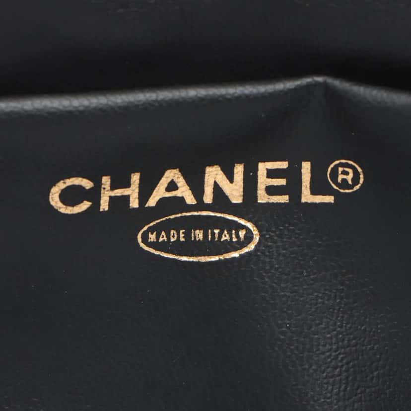 Chanel CC Caviar Vanity Case Black Leather Good condition - Box View