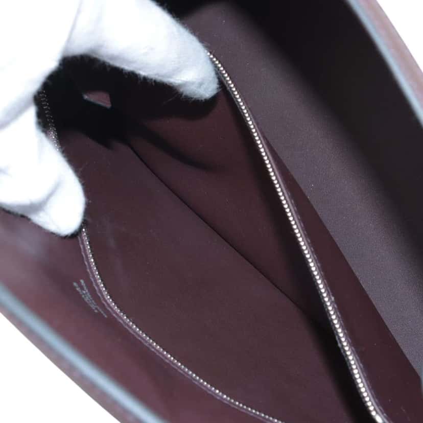 Hermès Toile Quadrille and Swift Kelly II Sellier 28 Red Canvas Good condition - Model View