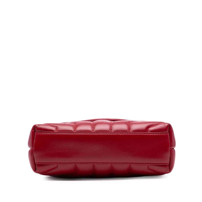 Saint Laurent Toy Matelasse Leather Monogram LouLou Crossbody Red Leather Good condition - Inside View