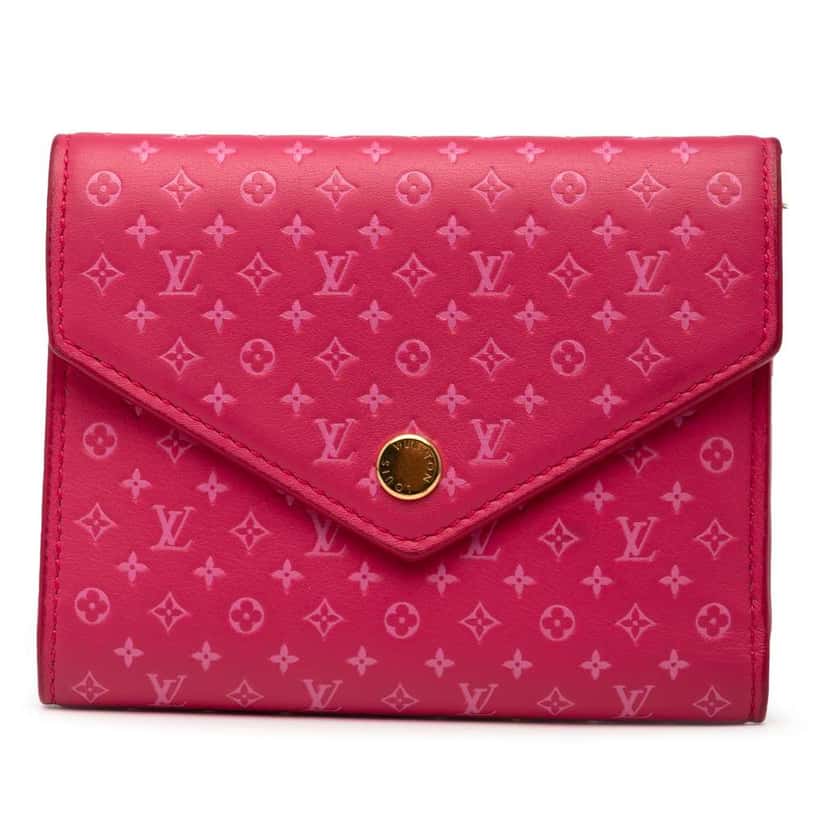 Louis Vuitton Nanogram Victorine Wallet Pink Leather Good condition - Front View