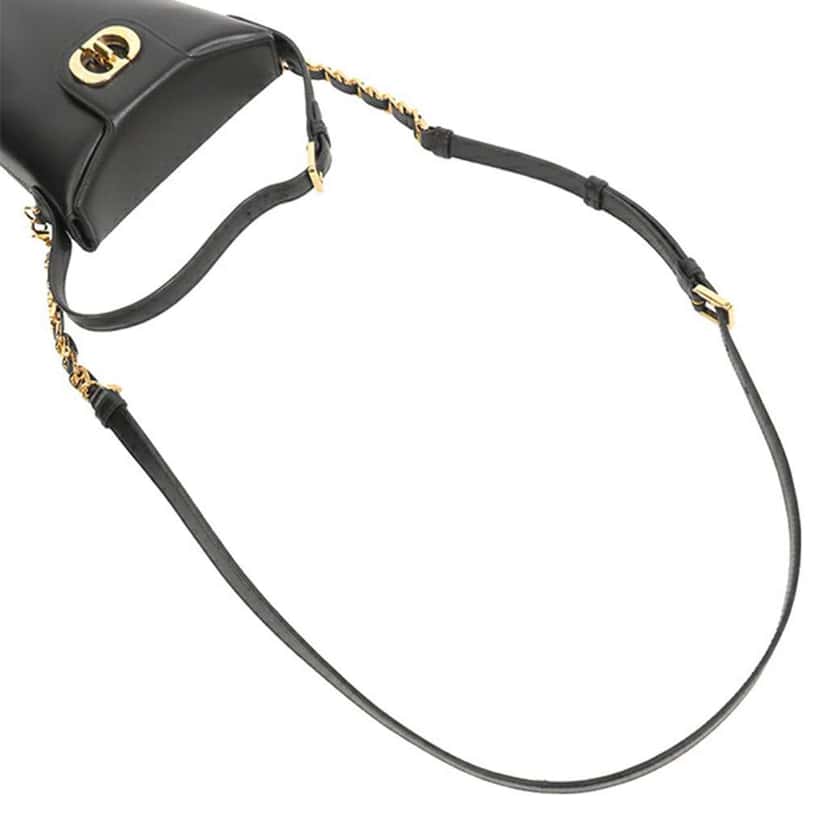 Dior Mini Calfskin 30 Montaigne Amber Bucket Bag Black Leather Good condition - Box View