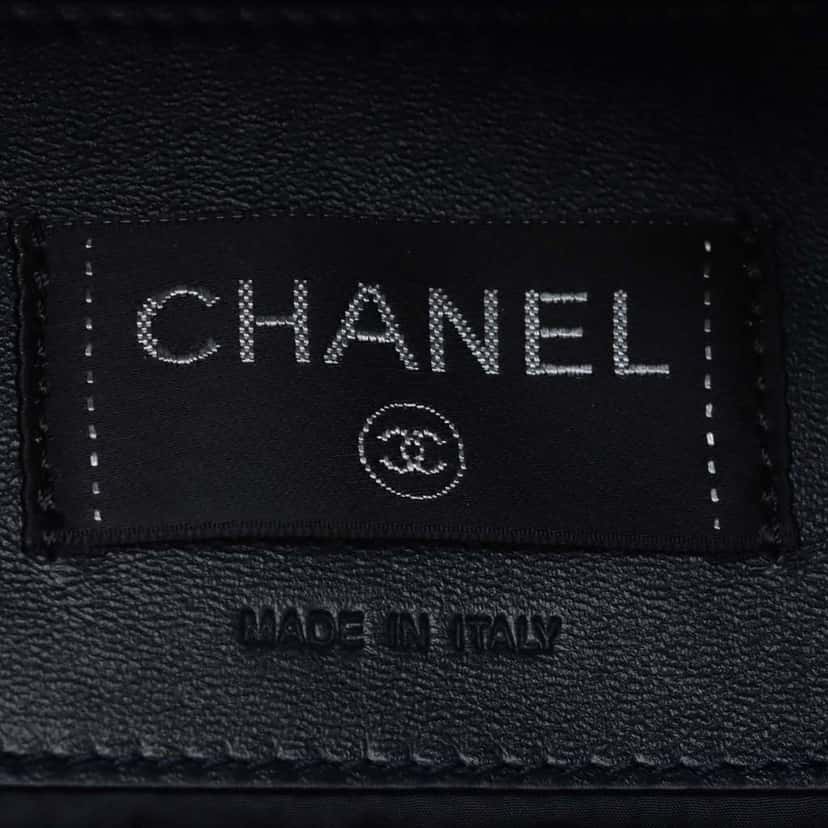 Chanel Embossed Nylon Tweed Doudoune Belt Bag Blue Good condition - Box View