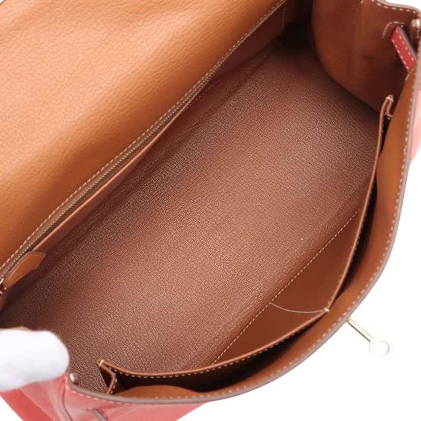 Hermès Epsom Candy Kelly II Retourne 32 Pink Leather Good condition - Inside View