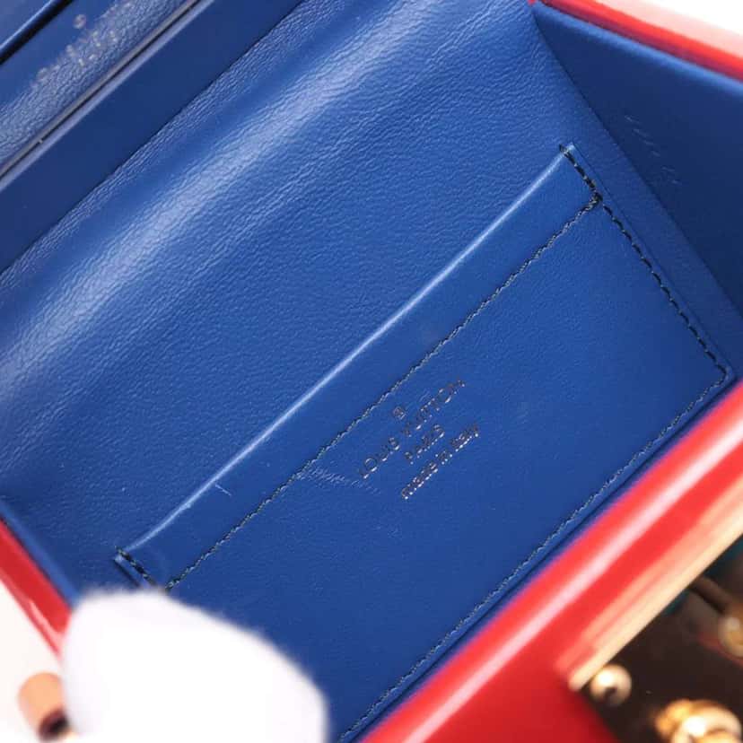 Louis Vuitton Monogram Vernis Bleecker Box Vanity Bag Red Leather Good condition - Box View