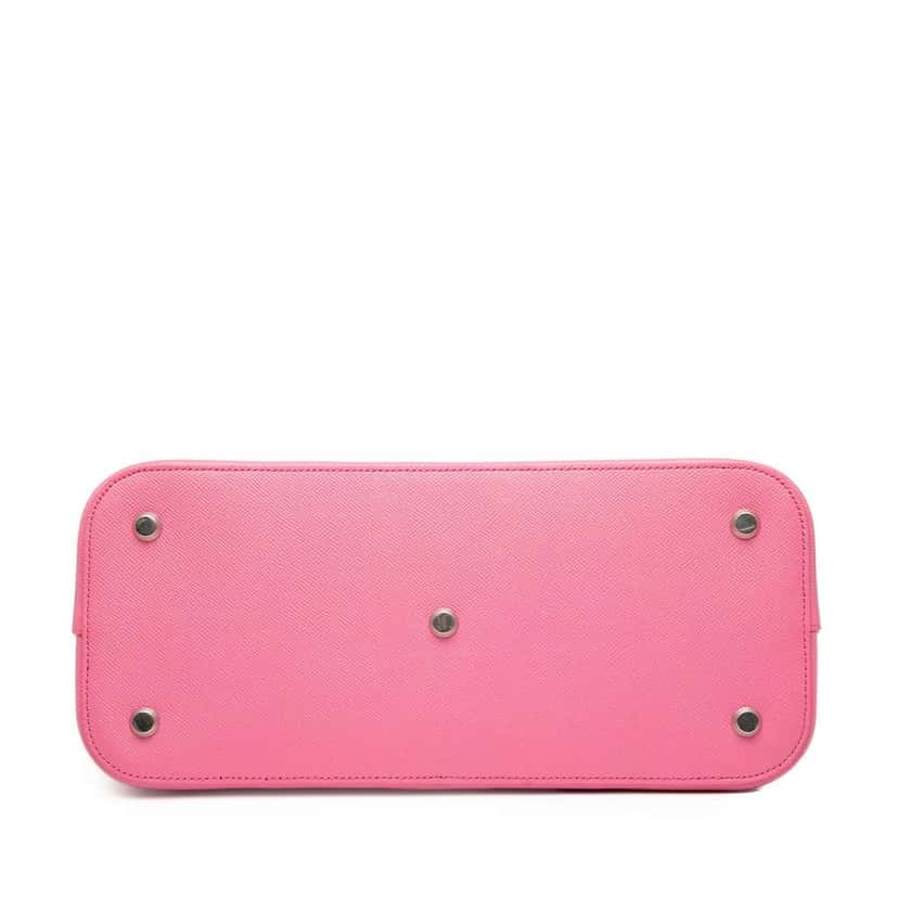 Balenciaga M Grained Calfskin Logo Ville Top Handle Bag Pink Leather Good condition - Inside View