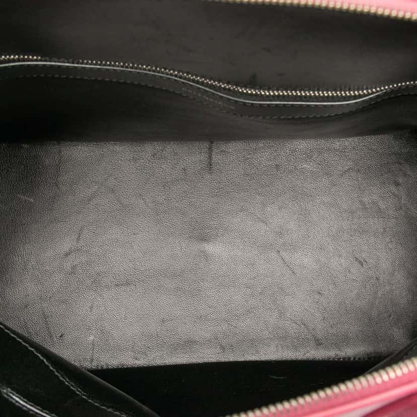 Balenciaga M Grained Calfskin Logo Ville Top Handle Bag Pink Leather Good condition - Model View
