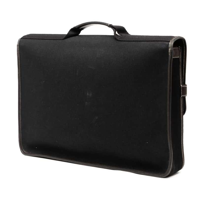 Hermès Toile Officier Buenaventura MM Black Canvas Good condition - Back View