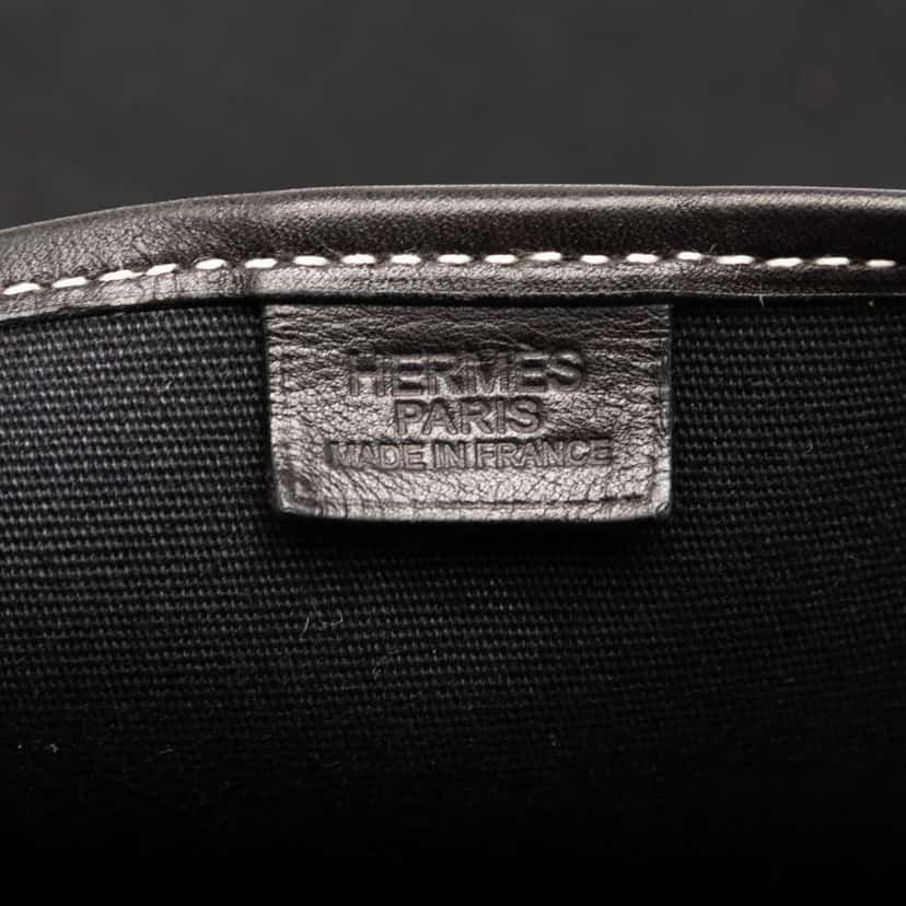 Hermès Toile Officier Buenaventura MM Black Canvas Good condition - Box View