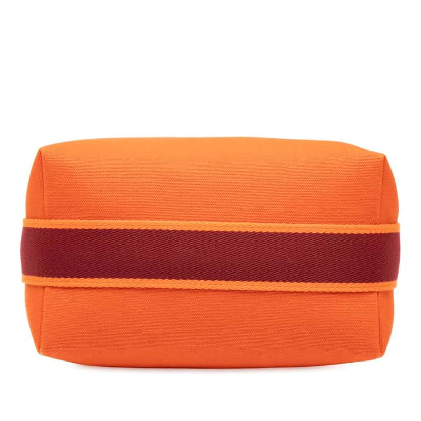 Hermès Small Canvas Bride A Brac Case Orange Canvas Good condition - Inside View