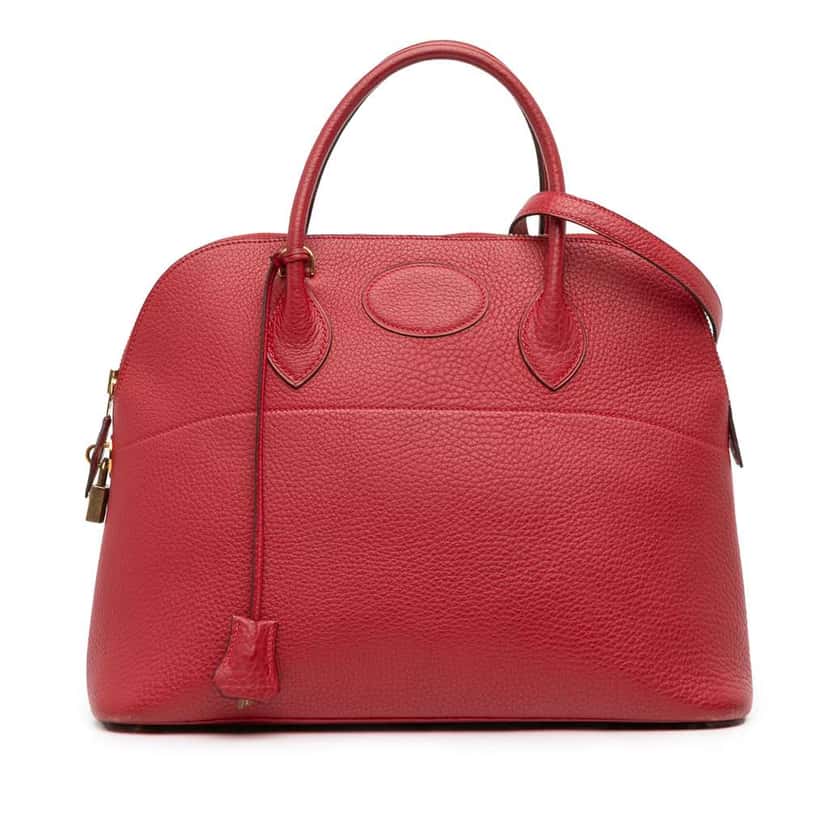 Hermès Clemence Bolide 31 Red Leather Good condition - Front View
