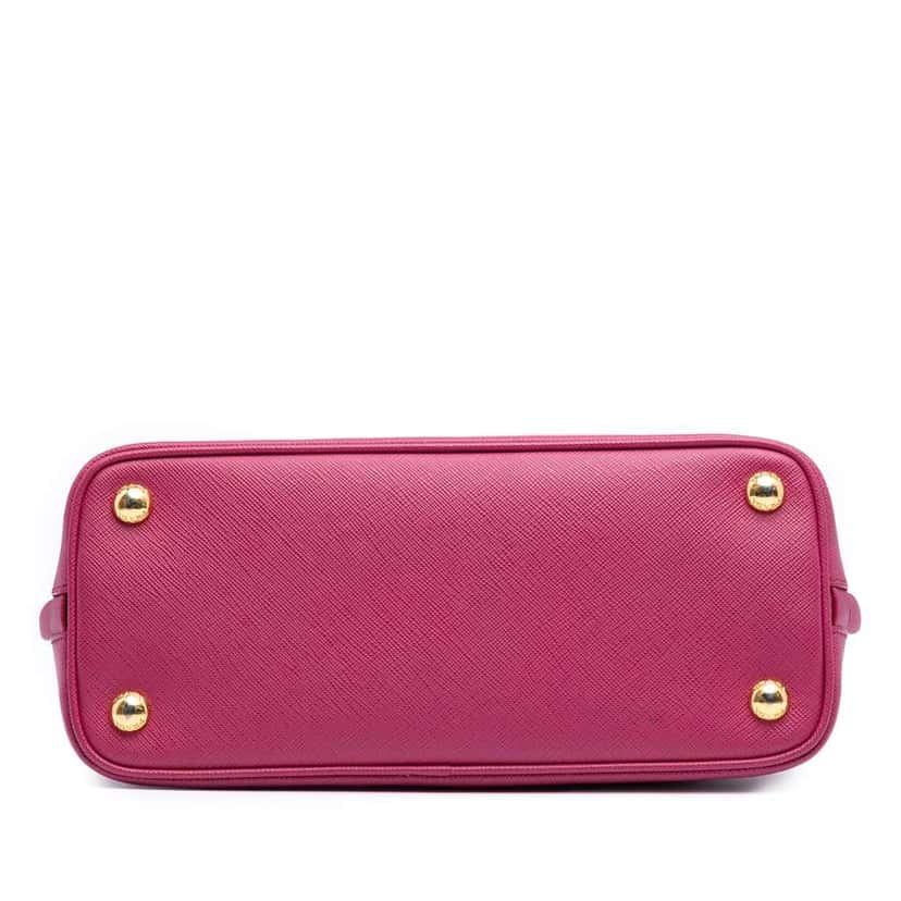 Prada Small Saffiano Lux Promenade Satchel Pink Leather Good condition - Inside View