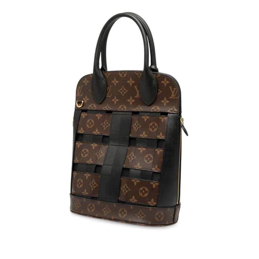 Louis Vuitton Monogram Tressage Tote Brown Good condition - Back View