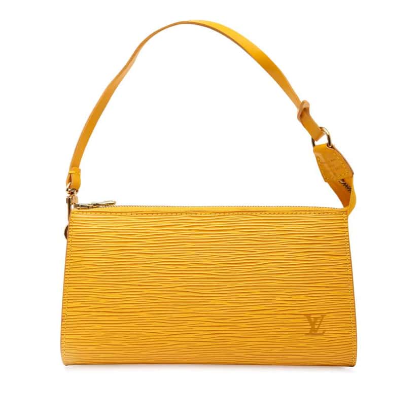 Louis Vuitton Epi Pochette Accessoires Yellow Leather Good condition - Front View