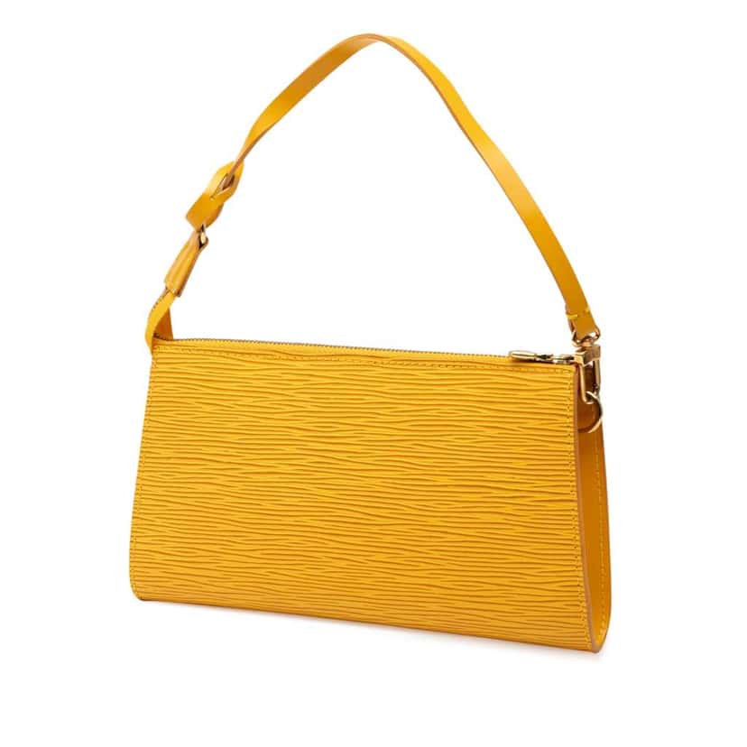 Louis Vuitton Epi Pochette Accessoires Yellow Leather Good condition - Back View