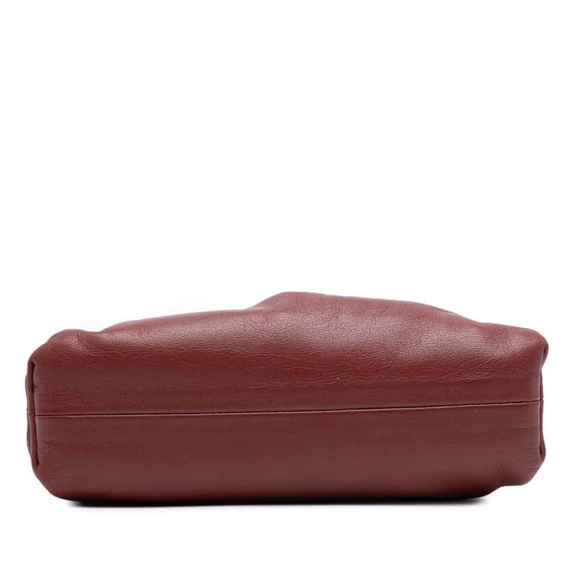 Bottega Veneta Lambskin The Mini Pouch Crossbody Red Leather Good condition - Inside View