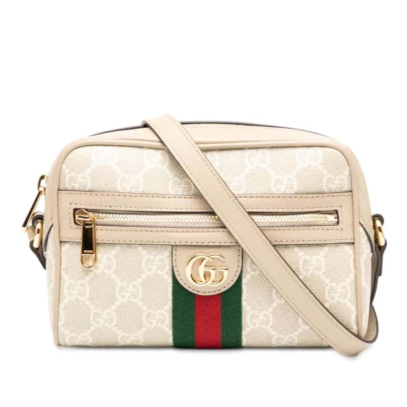Gucci Mini GG Supreme Web Ophidia Crossbody Brown Canvas Good condition - Front View