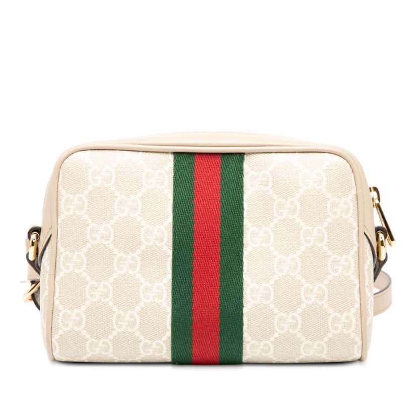 Gucci Mini GG Supreme Web Ophidia Crossbody Brown Canvas Good condition - Back View