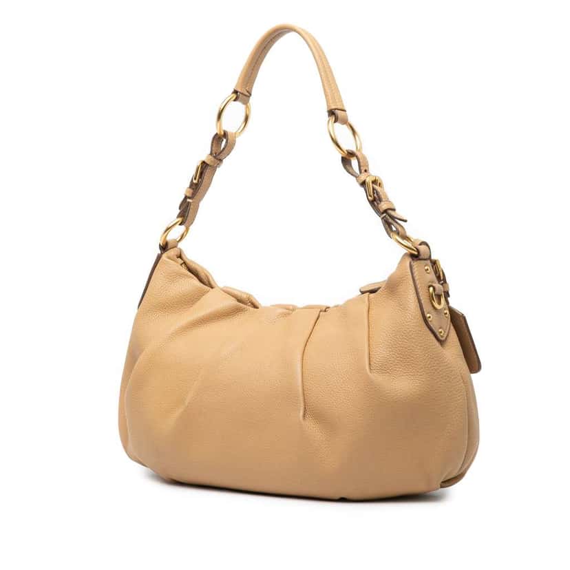 Prada Vitello Daino Hobo Brown Leather Good condition - Back View