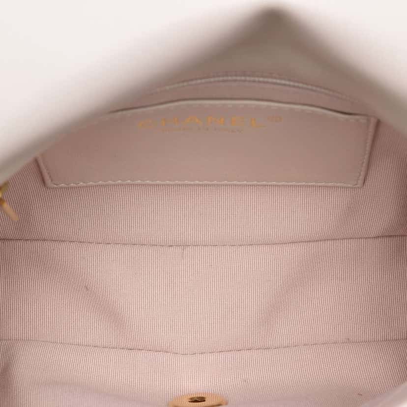 Chanel Small Quilted Lambskin Funky Town Flap Brown Leather Good condition - Model View