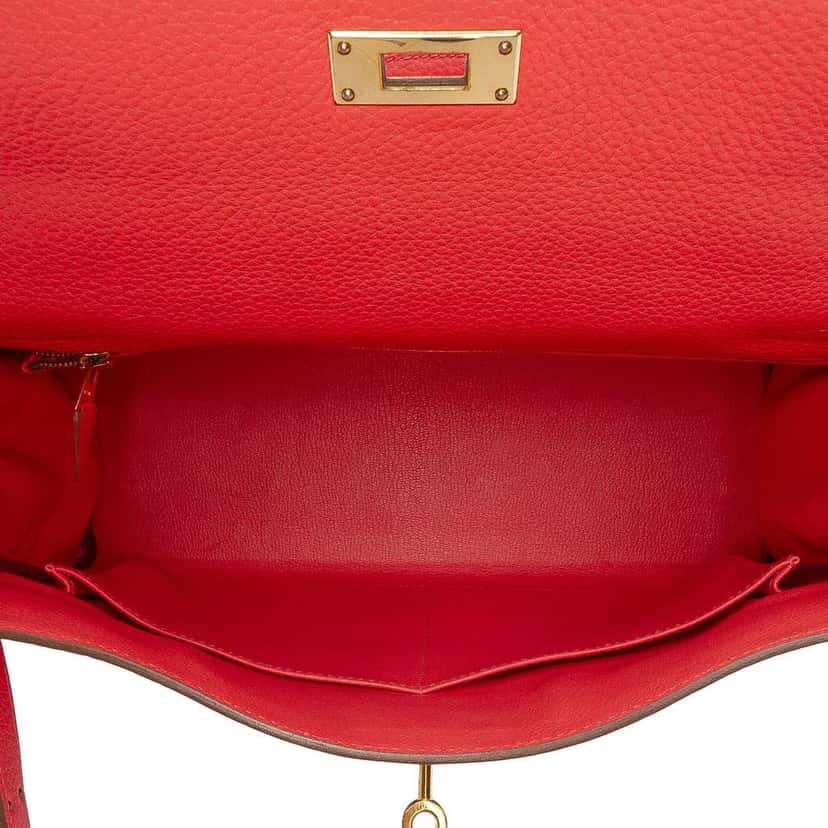 Hermès Togo Kelly II Retourne 32 Red Leather Good condition - Model View